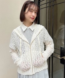 F i.n.t | ミニフラワーレースパーカー/fint　フィント(パーカー)