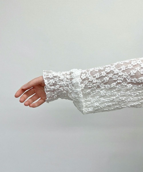 F i.n.t（フィント）の「ミニフラワーレースパーカー/fint　フィント（パーカー・レディース・アイボリー/オフホワイト・FREE）」の17枚目の写真