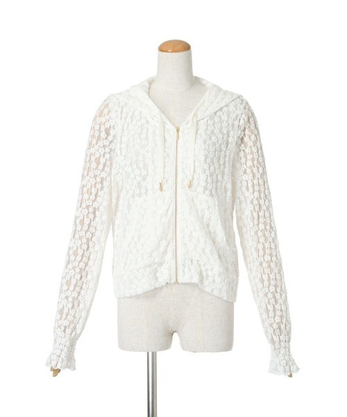 F i.n.t（フィント）の「ミニフラワーレースパーカー/fint　フィント（パーカー・レディース・アイボリー/オフホワイト・FREE）」の22枚目の写真