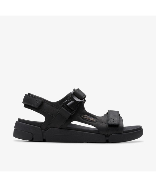 Clarks Triggie ブラック コンフォートサンダル Trigenic2 Ray / トライジェニック2レイ（ブラックヌバック