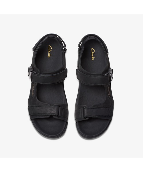Clarks Triggie ブラック コンフォートサンダル Clarks Triggie ブラック コンフォートサンダル