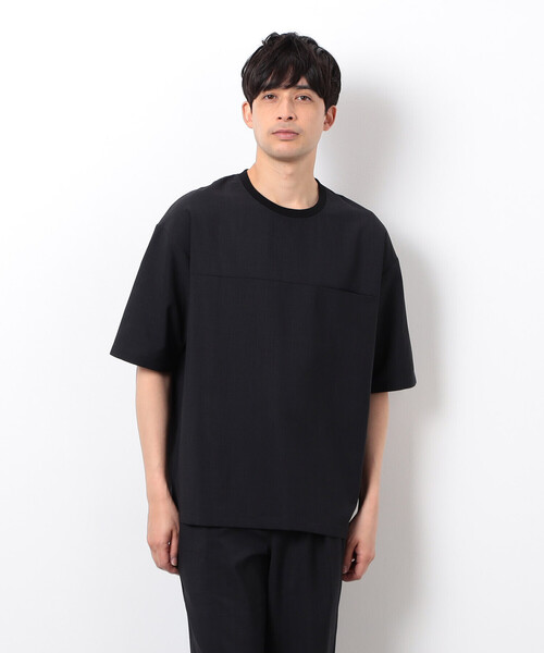 COMME CA ISM（コムサイズム）の「【セットアップ対応】リネンライク ポリエステル 布帛Ｔシャツ（Tシャツ/カットソー・メンズ・ベージュ/カーキ/ブラック・X-LARGE/LARGE/MEDIUM）」の9枚目の写真
