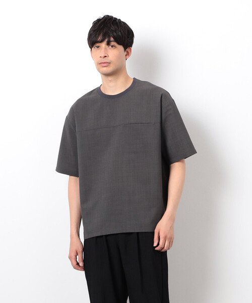 COMME CA ISM（コムサイズム）の「【セットアップ対応】リネンライク ポリエステル 布帛Ｔシャツ（Tシャツ/カットソー・メンズ・ベージュ/カーキ/ブラック・X-LARGE/LARGE/MEDIUM）」の15枚目の写真