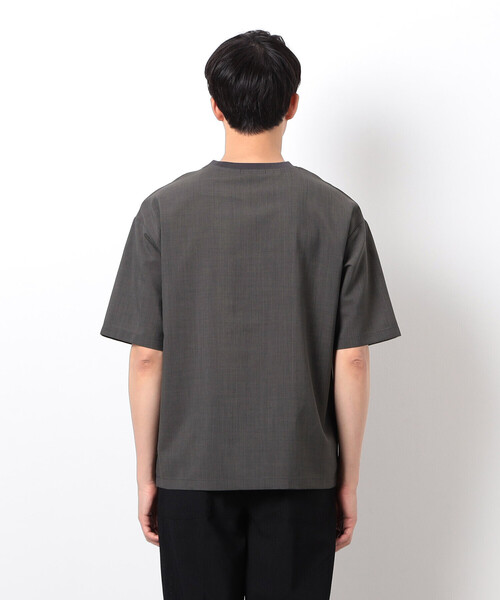 COMME CA ISM（コムサイズム）の「【セットアップ対応】リネンライク ポリエステル 布帛Ｔシャツ（Tシャツ/カットソー・メンズ・ベージュ/カーキ/ブラック・X-LARGE/LARGE/MEDIUM）」の20枚目の写真