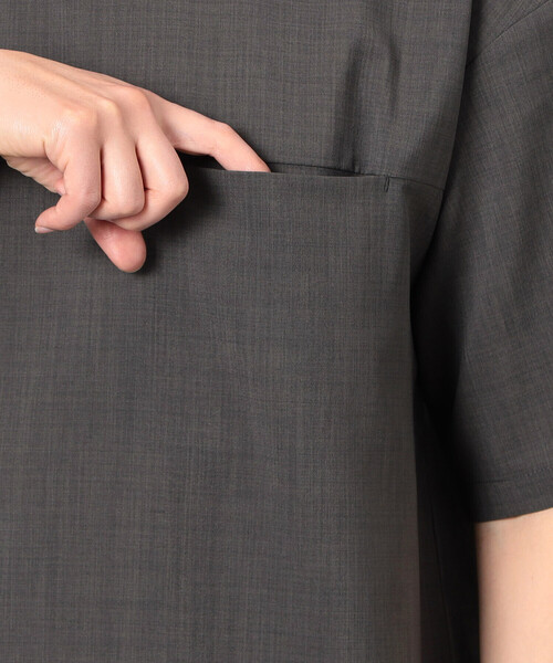 COMME CA ISM（コムサイズム）の「【セットアップ対応】リネンライク ポリエステル 布帛Ｔシャツ（Tシャツ/カットソー・メンズ・ベージュ/カーキ/ブラック・X-LARGE/LARGE/MEDIUM）」の22枚目の写真