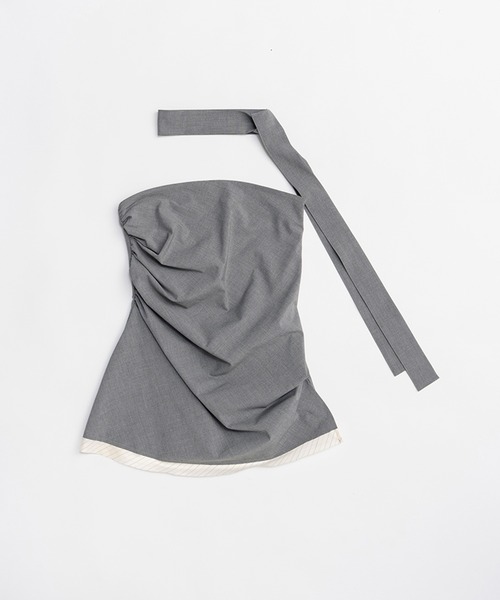 アシメドレーピングベアトップ / Asymmetrical Draping Bare Top