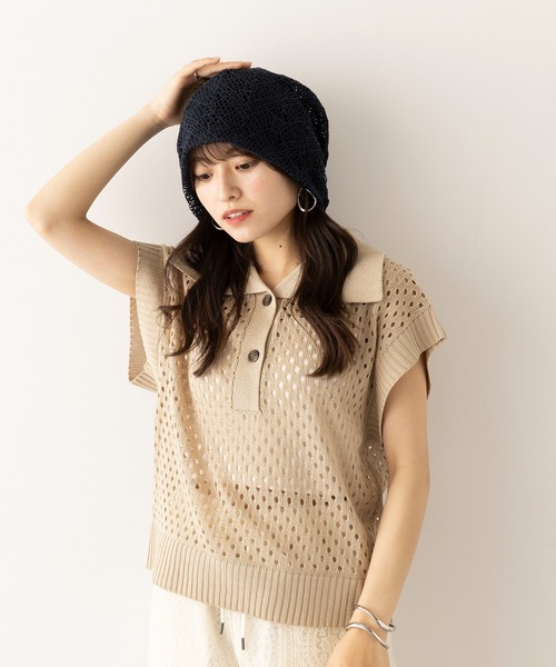 La Maison de Lyllis HOOD レースビーニー セール】【La Maison de Lyllis】レースビーニー HOOD 2251005