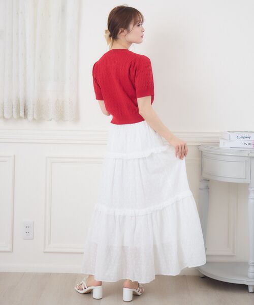 ems excite（エムズエキサイト）の「綿レースSK（スカート・レディース・ブラック/オフホワイト・FREE）」の6枚目の写真