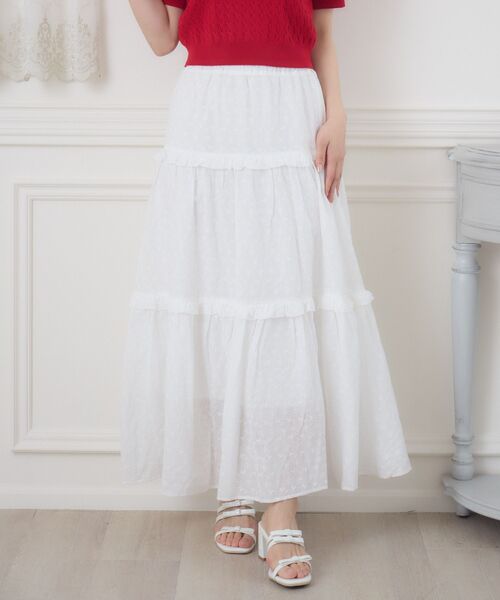 ems excite（エムズエキサイト）の「綿レースSK（スカート・レディース・ブラック/オフホワイト・FREE）」の7枚目の写真