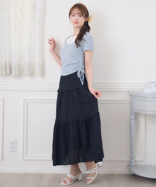 ems excite（エムズエキサイト）の「綿レースSK（スカート・レディース・ブラック/オフホワイト・FREE）」の15枚目の写真