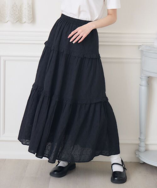 ems excite（エムズエキサイト）の「綿レースSK（スカート・レディース・ブラック/オフホワイト・FREE）」の17枚目の写真