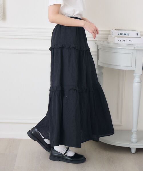 ems excite（エムズエキサイト）の「綿レースSK（スカート・レディース・ブラック/オフホワイト・FREE）」の18枚目の写真