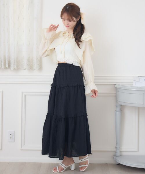 ems excite（エムズエキサイト）の「綿レースSK（スカート・レディース・ブラック/オフホワイト・FREE）」の22枚目の写真