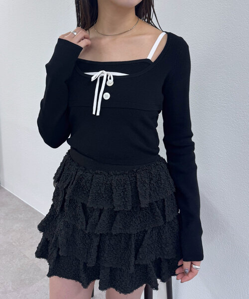 mline ニット セットアップ 4色 セットアップ 2点 ニット