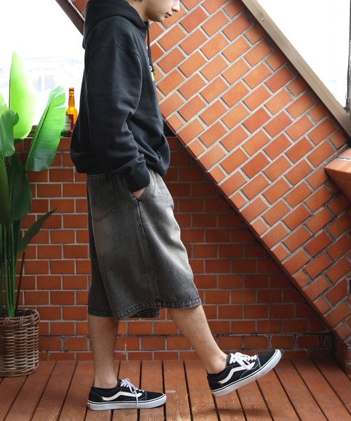 ８(eight)（エイト）の「デニムオーバーダイワイドショートパンツ（デニムパンツ・メンズ・ブラック系その他/ブルー系その他/ブルー系その他2・MEDIUM/LARGE）」の6枚目の写真