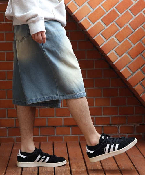 ８(eight)（エイト）の「デニムオーバーダイワイドショートパンツ（デニムパンツ・メンズ・ブラック系その他/ブルー系その他/ブルー系その他2・MEDIUM/LARGE）」の8枚目の写真