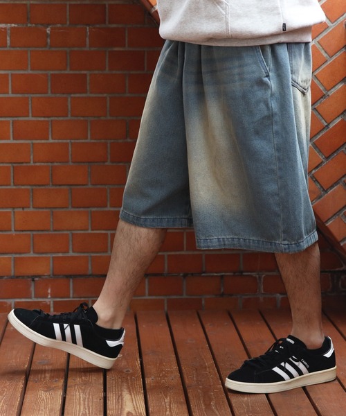 ８(eight)（エイト）の「デニムオーバーダイワイドショートパンツ（デニムパンツ・メンズ・ブラック系その他/ブルー系その他/ブルー系その他2・MEDIUM/LARGE）」の9枚目の写真