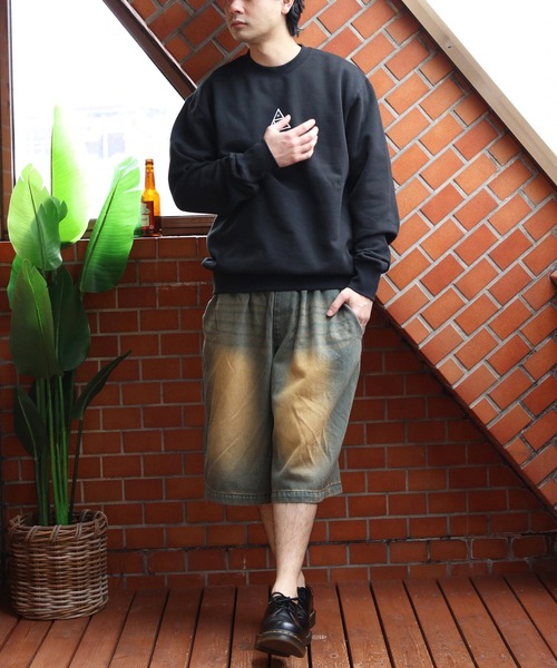 ８(eight)（エイト）の「デニムオーバーダイワイドショートパンツ（デニムパンツ・メンズ・ブラック系その他/ブルー系その他/ブルー系その他2・MEDIUM/LARGE）」の19枚目の写真