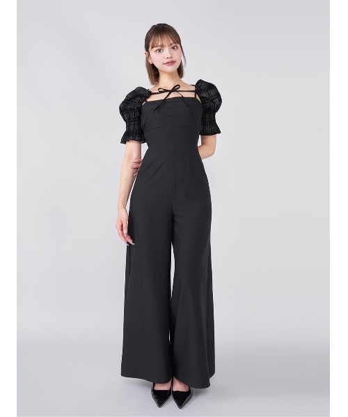 セール】チェックボレロキャミロンパース（つなぎ/オールインワン