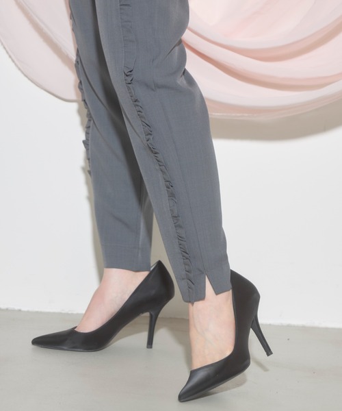 tocco closet（トッコ　クローゼット）の「【ZOZO限定】サイドフリルテーパードパンツ（スラックス・レディース・アイボリー/チャコールグレー/ブラック・M）」の19枚目の写真