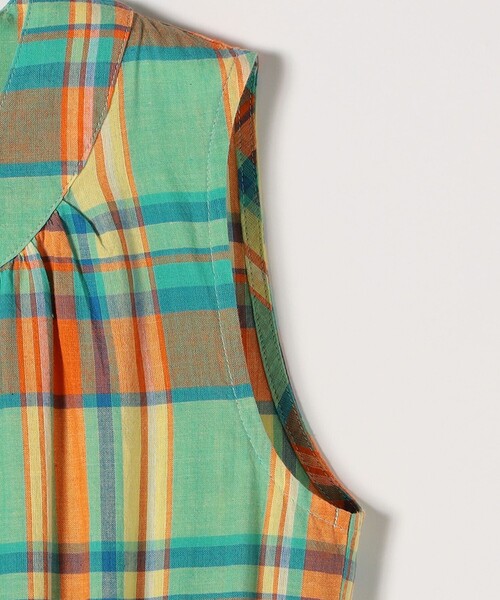 セール】SHIPS any:〈洗濯機可能〉マドラス チェック ノースリーブ