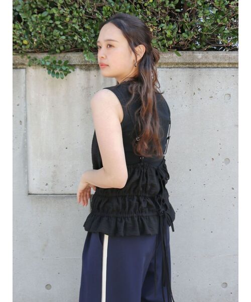 Ungrid（アングリッド）の「キャミレイヤードタンクトップ（タンクトップ・レディース・アイボリー/ブラック/パープル・FREE）」の12枚目の写真