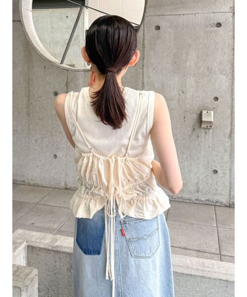 Ungrid（アングリッド）の「キャミレイヤードタンクトップ（タンクトップ・レディース・アイボリー/ブラック/パープル・FREE）」の18枚目の写真