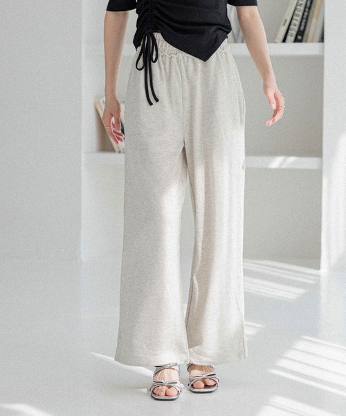 Heather（ヘザー）の「2WAYワイドスウェットパンツ　452795（スウェットパンツ・レディース・グレー/スミクロ/オートミール/グレー系その他・FREE）」の4枚目の写真