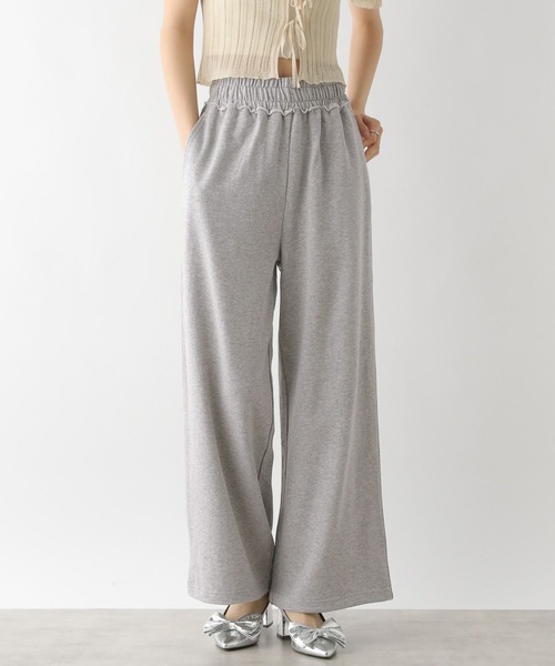 Heather（ヘザー）の「2WAYワイドスウェットパンツ　452795（スウェットパンツ・レディース・グレー/スミクロ/オートミール/グレー系その他・FREE）」の7枚目の写真