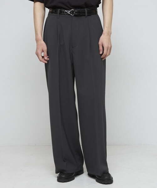 Firsthand（ファーストハンド）の「Firsthand/ファーストハンド ワイドストレートスラックス  / センタ―プレス ワイドスラックス / ワイドシルエット（スラックス・メンズ・ブラック/グレー・MEDIUM/LARGE）」の22枚目の写真