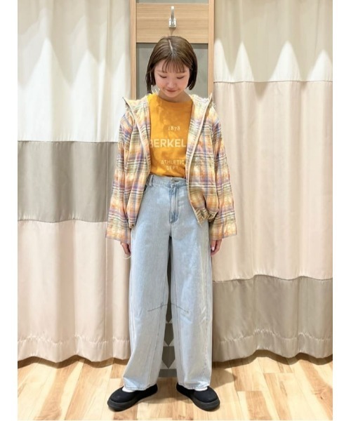 SM2（エスエムツー）の「マドラスチェックフードパーカー（ブルゾン・レディース・ブラック/レッド/オレンジ・F）」の12枚目の写真