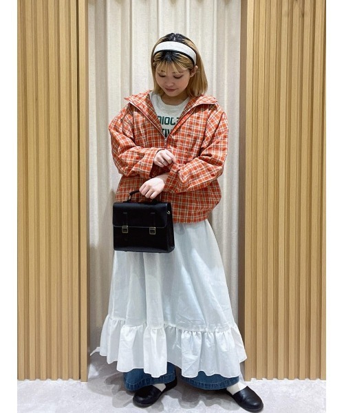 SM2（エスエムツー）の「マドラスチェックフードパーカー（ブルゾン・レディース・ブラック/レッド/オレンジ・F）」の15枚目の写真