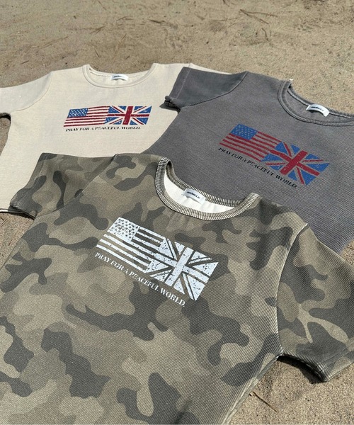 sedacle girl（セダクルガール）の「フラッグピグメントリブTシャツ（Tシャツ/カットソー・レディース・ベージュ/カーキ/チャコールグレー・SMALL/MEDIUM）」の4枚目の写真