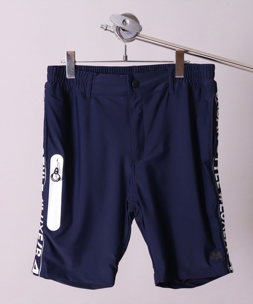 LUXE/R GOLF（ラグジュ ゴルフ）の「(RM)【LUXE/R GOLF】COOL & DRY ストレッチ スムース サイド ロゴ ジャガード ショートパンツ（スウェットパンツ・メンズ・ブラック/チャコールグレー/オフホワイト/ネイビー・XXX-LARGE/XX-LARGE/X-LARGE/LARGE/MEDIUM）」の6枚目の写真