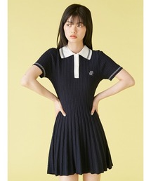 LILY BROWN（リリーブラウン）の「ポロニットミニワンピース