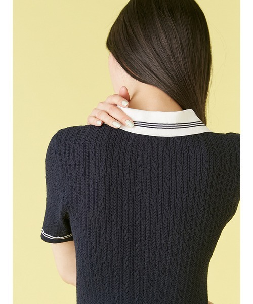 LILY BROWN（リリーブラウン）の「ポロニットミニワンピース
