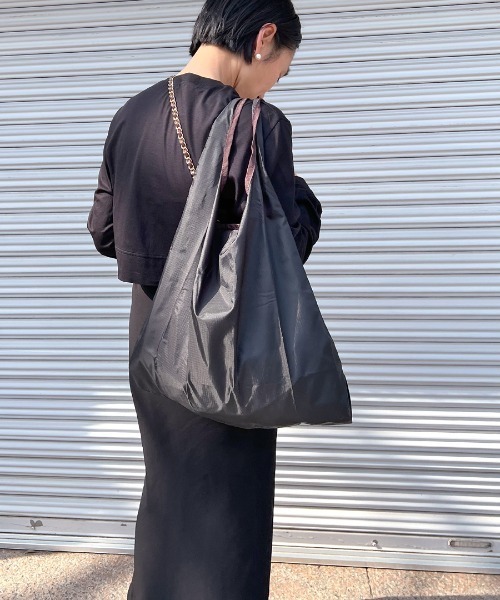COUDRE(クードル)の「ポケッタブルショッピングバッグ(エコバッグ/サブバッグ・レディース・ダークブラウン/ライトブルー・FREE)」の17枚目の写真