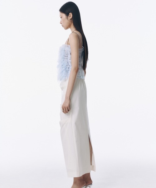 JOSE MOON（ジョゼムーン）の「LACE TULE CAMI/レースチュールキャミ（キャミソール・レディース・サックスブルー/ミント/ピンク/ブラック・FREE）」の9枚目の写真