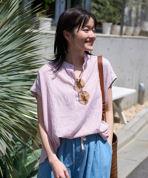 fuko様 リクエスト 2点 まとめ商品【美品】スキッパーリネンライクブラウス Discoat｜《新色追加!》【WEB限定】リネンタッチスキッパー