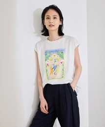 ROPE' | 【Kei Nagayama for ROPE'】プリント ノースリーブTEE【接触冷感・洗濯耐久あり】(Tシャツ/カットソー)