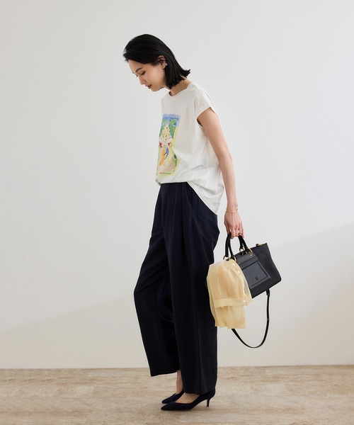 ROPE'(ロペ)の「【Kei Nagayama for ROPE'】プリント ノースリーブTEE【接触冷感・洗濯耐久あり】(Tシャツ/カットソー・レディース・ホワイト・FREE)」の7枚目の写真