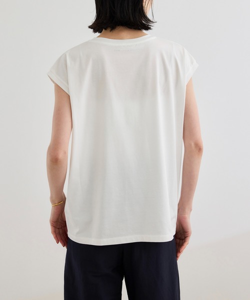 ROPE' / ロペ 【Kei Nagayama for ROPE'】プリント ノースリーブTEE【接触冷感・洗濯耐久あり】 Kei Nagayama for ROPE'】プリント ノースリーブTEE【接触冷感