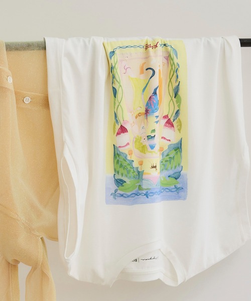 ROPE'(ロペ)の「【Kei Nagayama for ROPE'】プリント ノースリーブTEE【接触冷感・洗濯耐久あり】(Tシャツ/カットソー・レディース・ホワイト・FREE)」の17枚目の写真