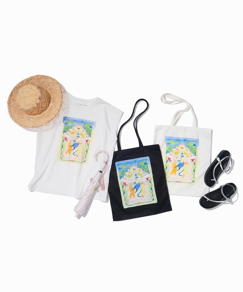 ROPE'(ロペ)の「【Kei Nagayama for ROPE'】プリント ノースリーブTEE【接触冷感・洗濯耐久あり】(Tシャツ/カットソー・レディース・ホワイト・FREE)」の19枚目の写真