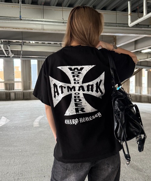 AAKAM 十字架Tシャツ Amazon | 反転十字架 悪魔 Tシャツ | Tシャツ・カットソー 通販