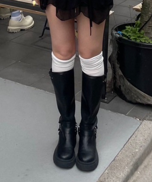 ラウンドバックルロングブーツⅡ（ブーツ）｜ACLENT（アクレント）の