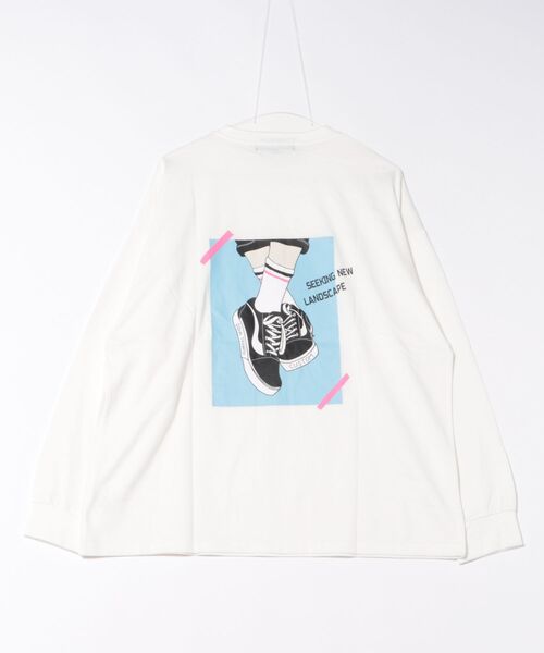 NO WAY（ノーウェイ）の「/天竺　プリントTシャツ（Tシャツ/カットソー・メンズ・カーキ/ピンク/ホワイト・LARGE/MEDIUM）」の6枚目の写真