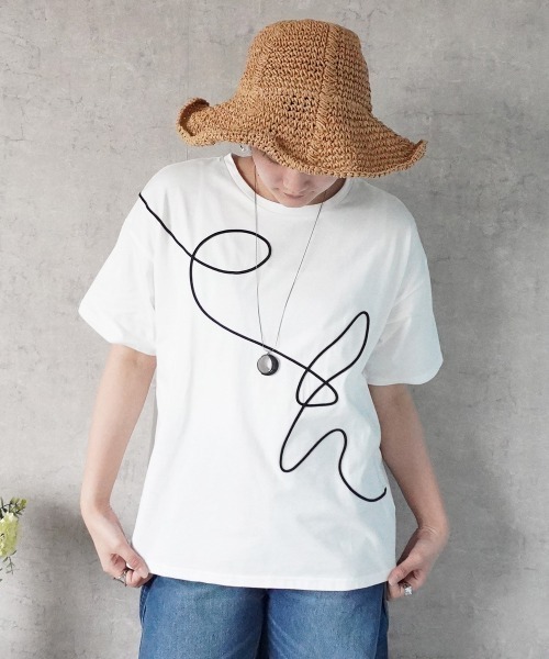 Icecream 関税込 エステートガーデンTシャツ セール】アートコード刺繍半袖Tシャツ(Tシャツ/カットソー