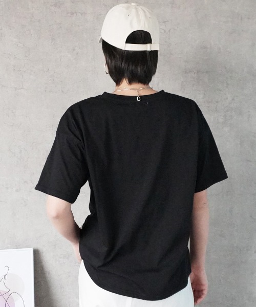 Smooth Mood ♥ House Embroidery Tee /追跡付 セール】アートコード刺繍半袖Tシャツ(Tシャツ/カットソー