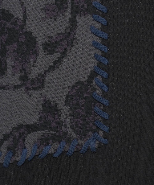 HARE（ハレ）の「パッチワークガラニットプルオーバー(HARE)（ニット/セーター・メンズ・ブラック/トップグレー・FREE）」の8枚目の写真